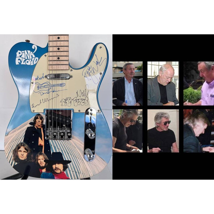 Pink Floyd Roger Waters David Gilmour Richard Wright Nick Mason "One of a Kind" telecaster full size electric guitar signed with proof.