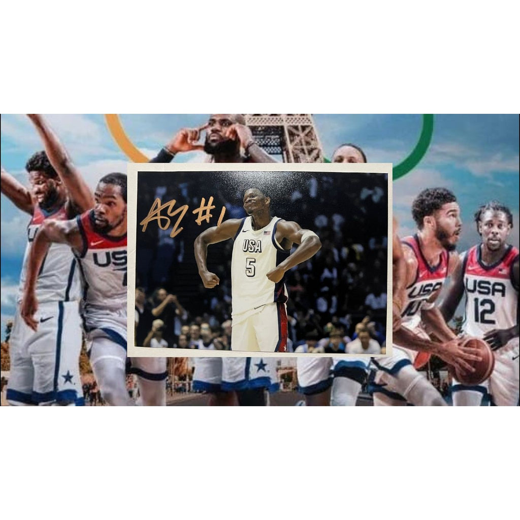 Anthony Edwards Men’s Basketball USA 5x7 photo signed