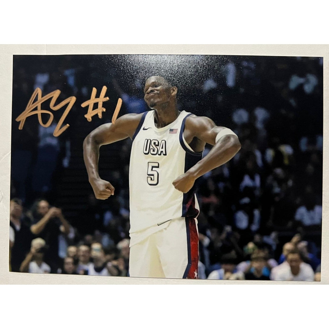 Anthony Edwards Men’s Basketball USA 5x7 photo signed