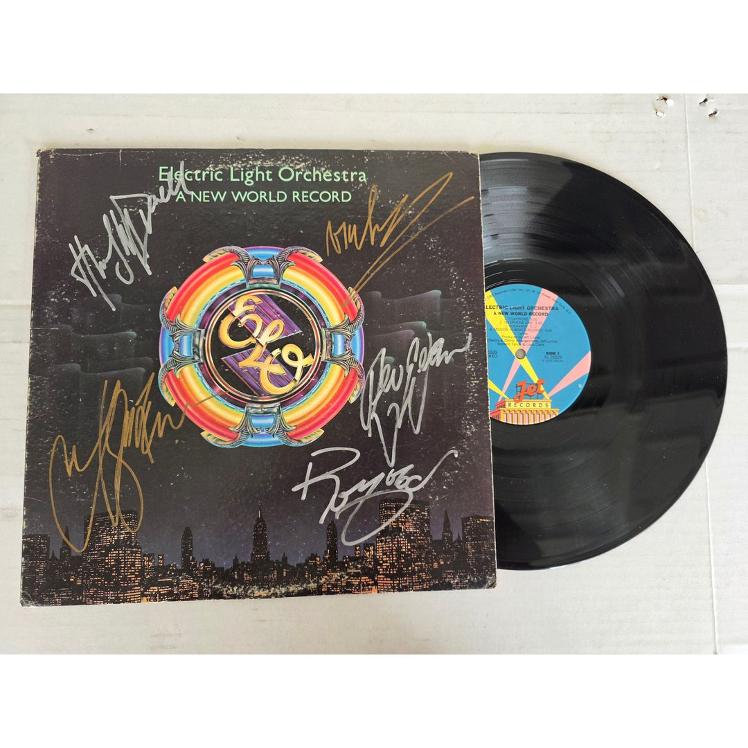Electric Light Orchestra ''A New World Record'' LP signed with proof.