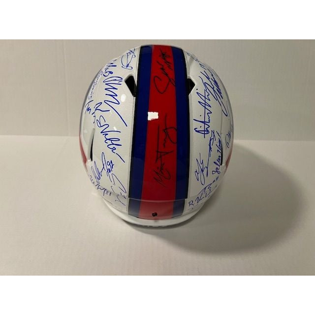 Buffalo Bills 2024 Deluxe full size team helmet with 40 plus signatures Josh Allen signed with proof