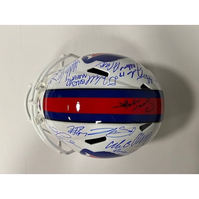 Buffalo Bills 2024 Deluxe full size team helmet with 40 plus signatures Josh Allen signed with proof