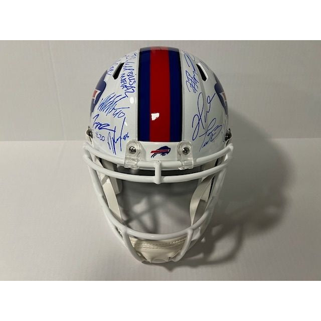 Buffalo Bills 2024 Deluxe full size team helmet with 40 plus signatures Josh Allen signed with proof