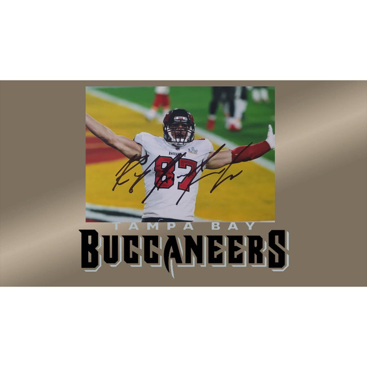 Rob Gronkowski, Tampa Bay, Buccaneers, Super Bowl, Champions, signed, 5x7 photo, with proof