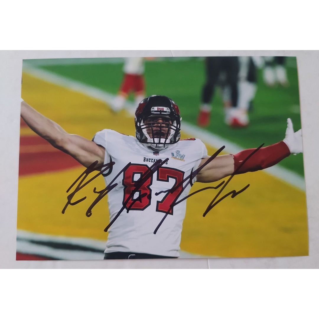 Rob Gronkowski, Tampa Bay, Buccaneers, Super Bowl, Champions, signed, 5x7 photo, with proof