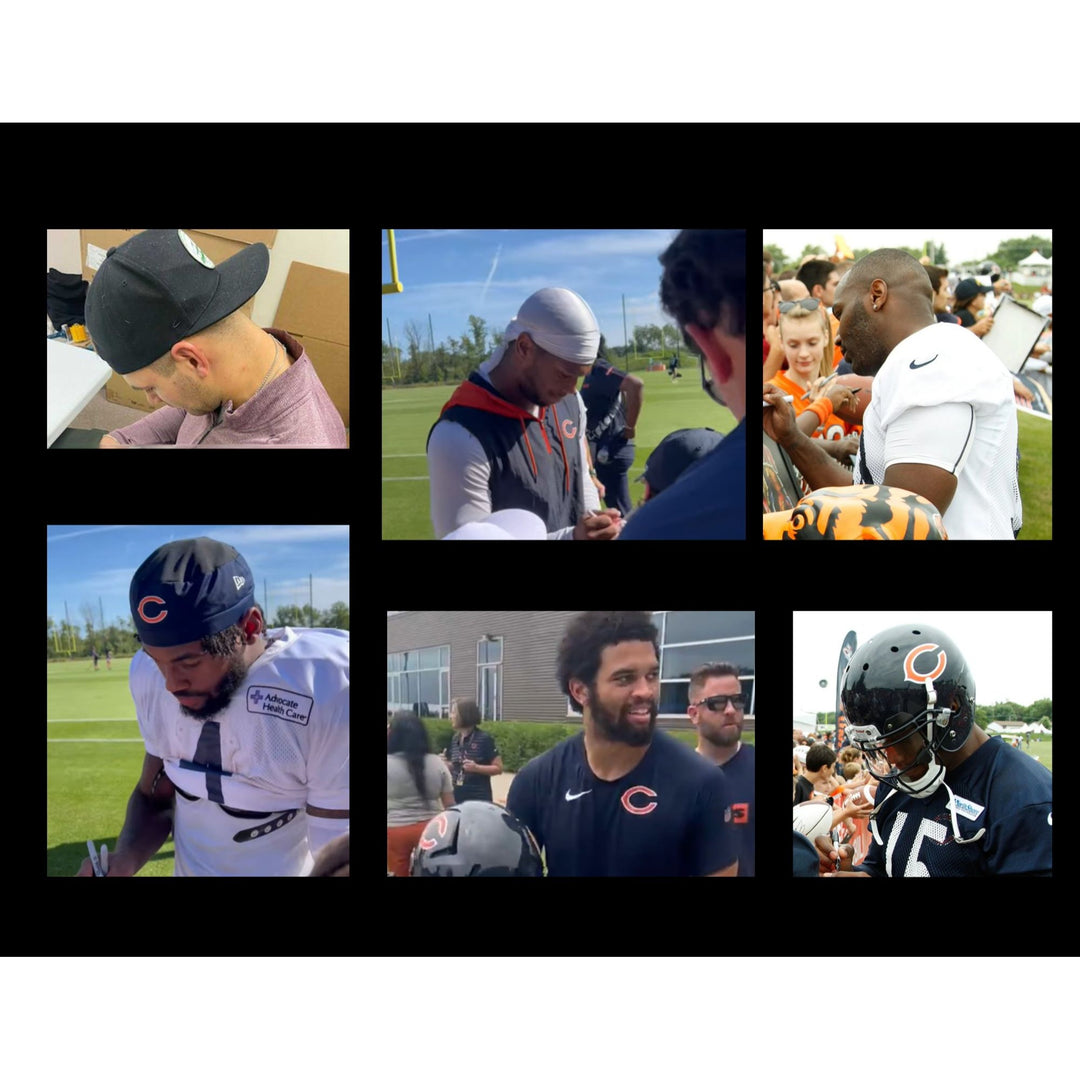 Chicago Bears Riddell 2025 Caleb Williams team signed full size helmet with proof