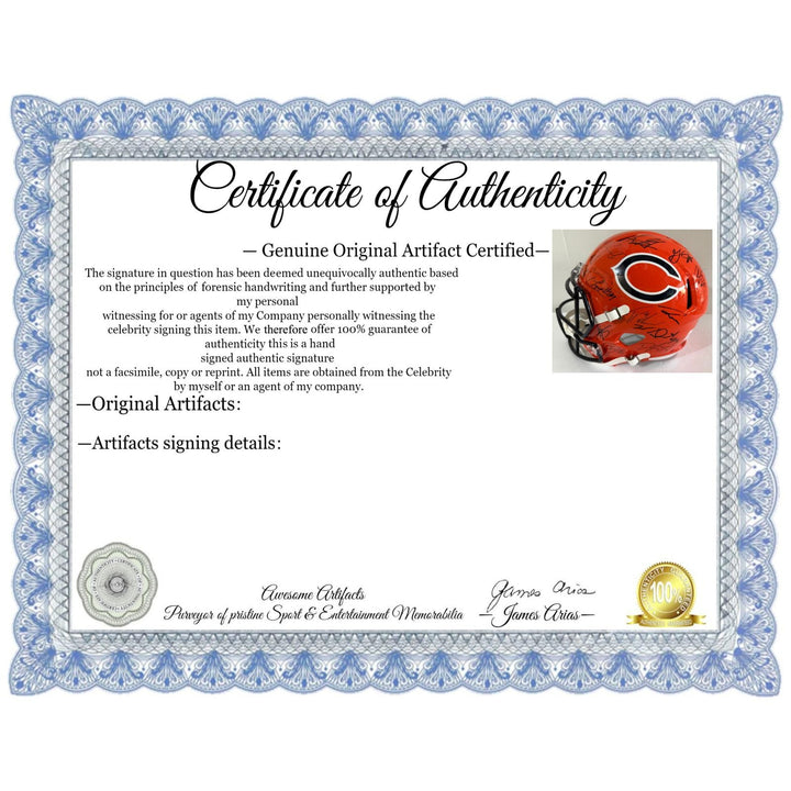 Chicago Bears Riddell 2025 Caleb Williams team signed full size helmet with proof