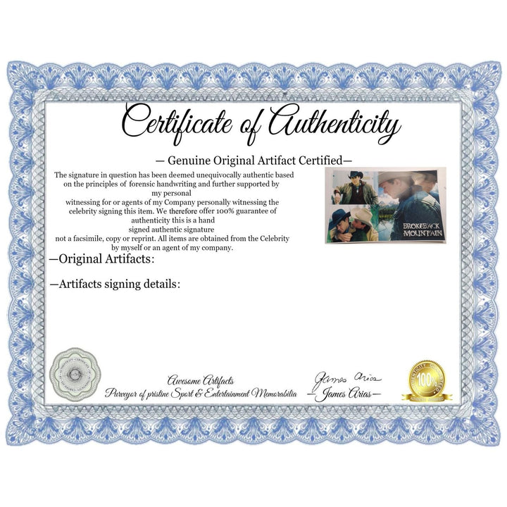 Brokeback Mountain Heath Ledger & Jake Gyllenhaal 13x19 photo signed Awesome Artifacts