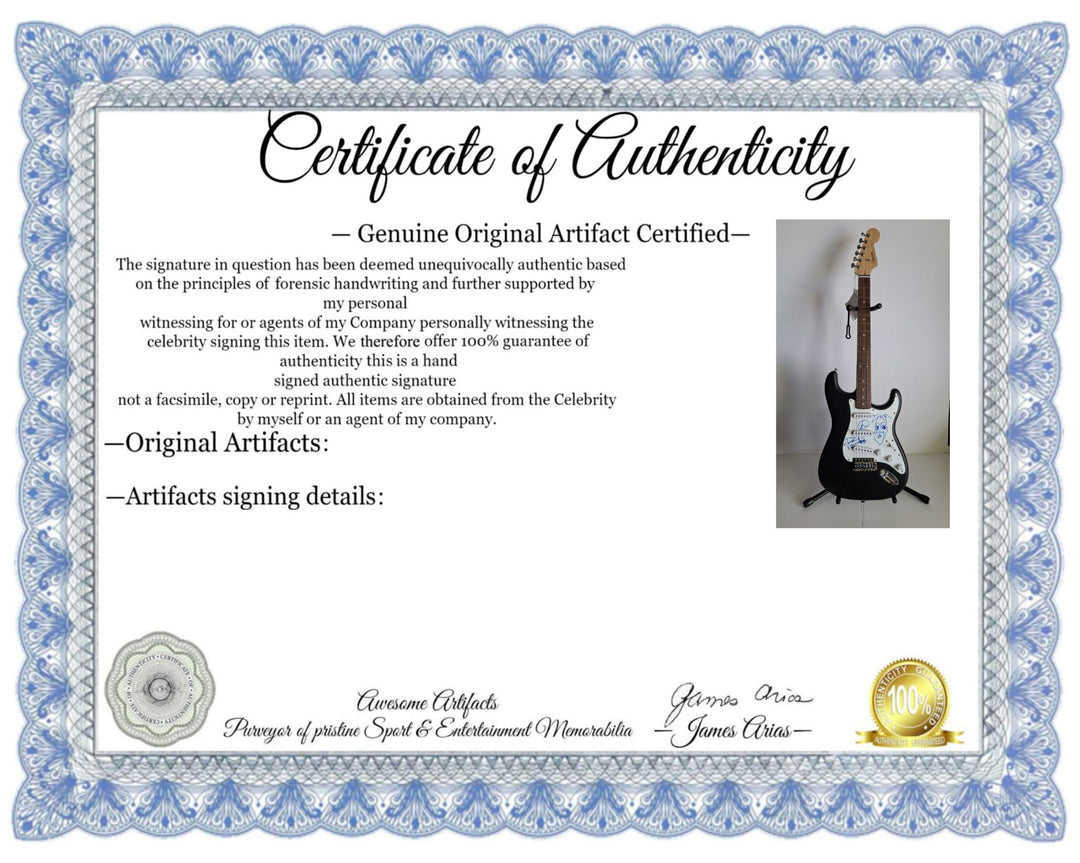 Fender Stratocaster electric guitar, Dave Mathews signed with sketch extremely unique with proof