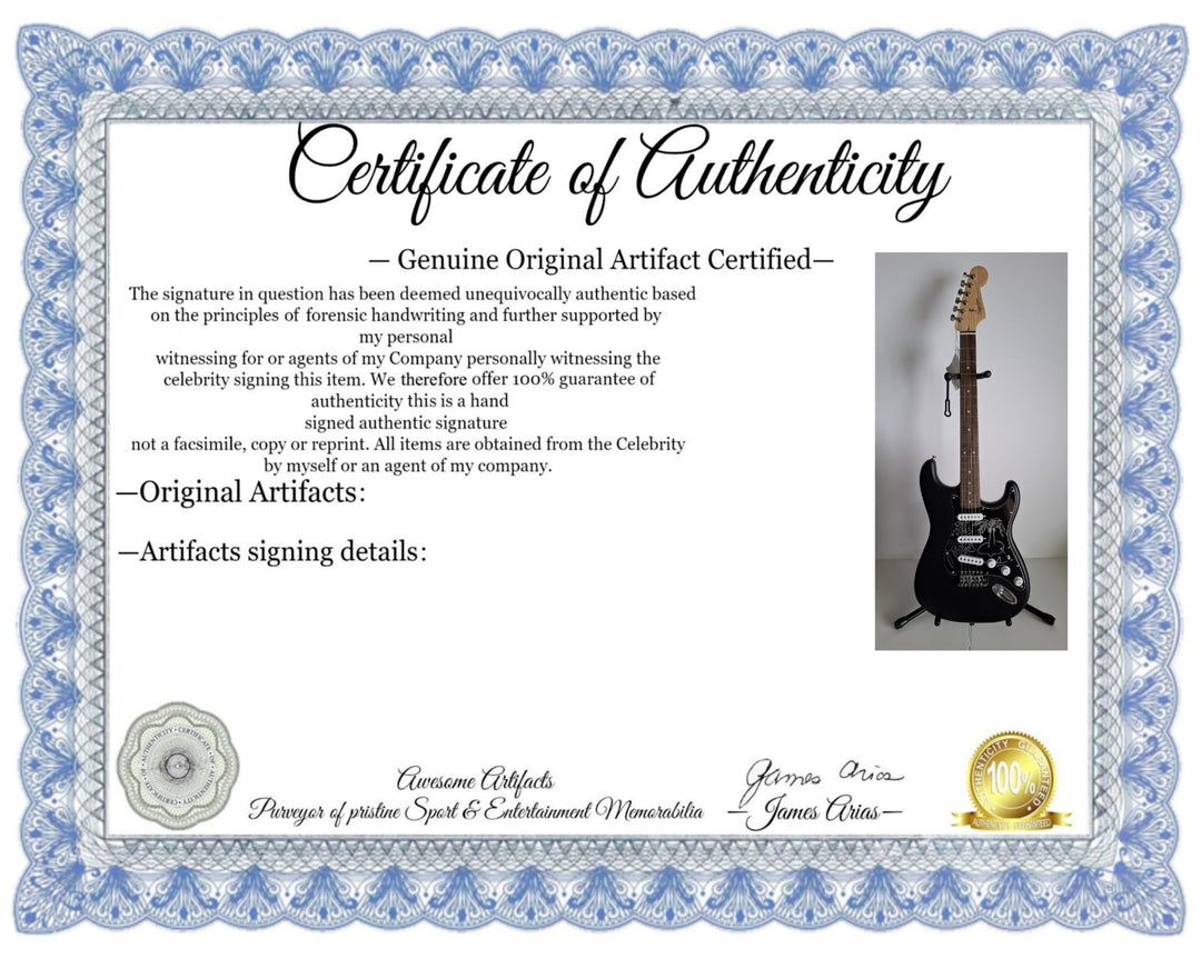 Jimmy Buffett Fender Stratocaster full size electric guitar signed with proof