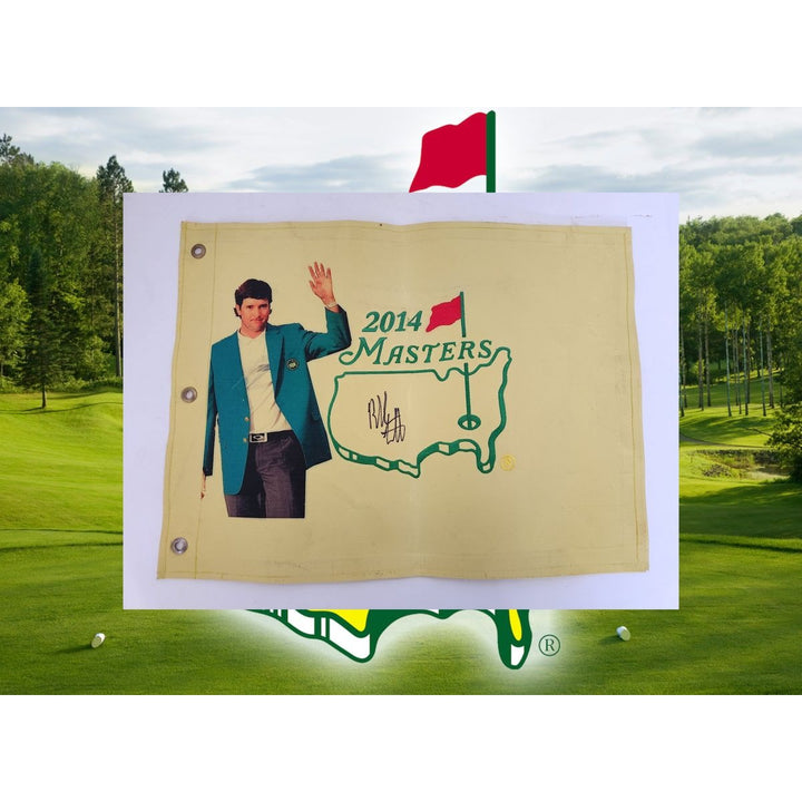 Bubba Watson 2014 Masters flag One of a Kind signed with proof