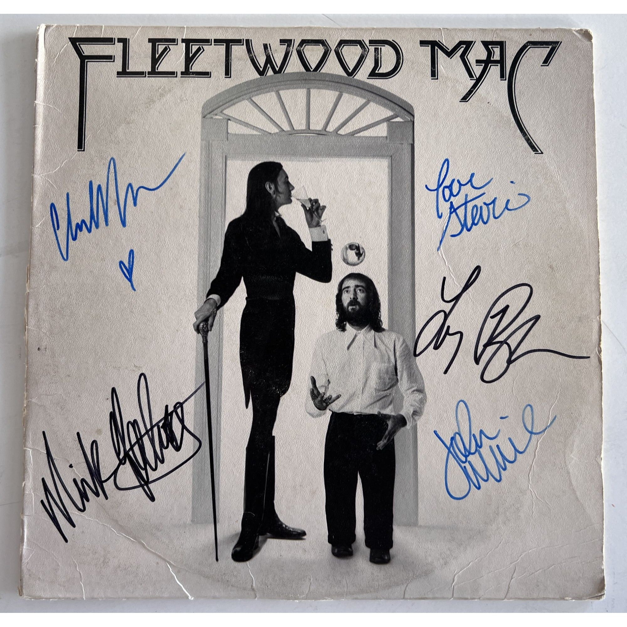 Fleetwood Mac Mick Fleetwood, Christine McVie, Stevie Nicks, Lindsey Buckingham, and John McVie LP signed with proof