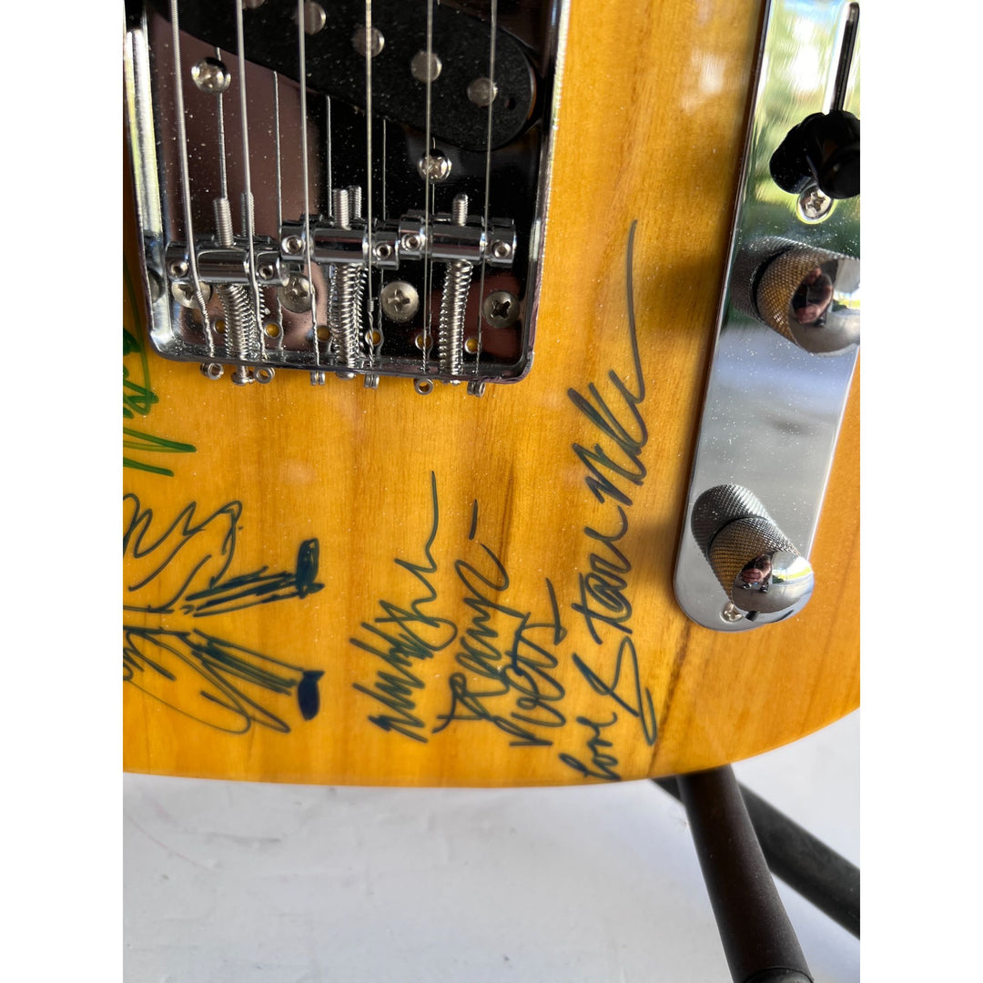 Fleetwood Mac Stevie Nicks Lindsey Buckingham Peter Greene Christie & Jon McVie Mick Fleetwood Telecaster full size electric guitar signed