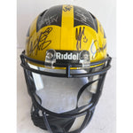 Load image into Gallery viewer, University of Michigan Jim Harbaugh ,J.J. McCarthy, Blake Corum, 2023-24 National Campions NCAA Football division 1 Riddel Replica full size
