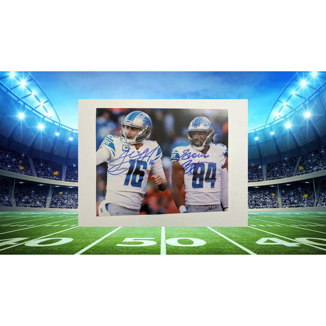 Detroit Lions Jared Goff and Shane Zylstra 8x10 photo signed with proof