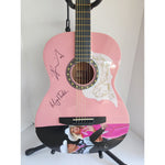 Load image into Gallery viewer, Ken and Barbie Ryan Gosling Margot Robbie one of a kind full size acoustic guitar signed with proof
