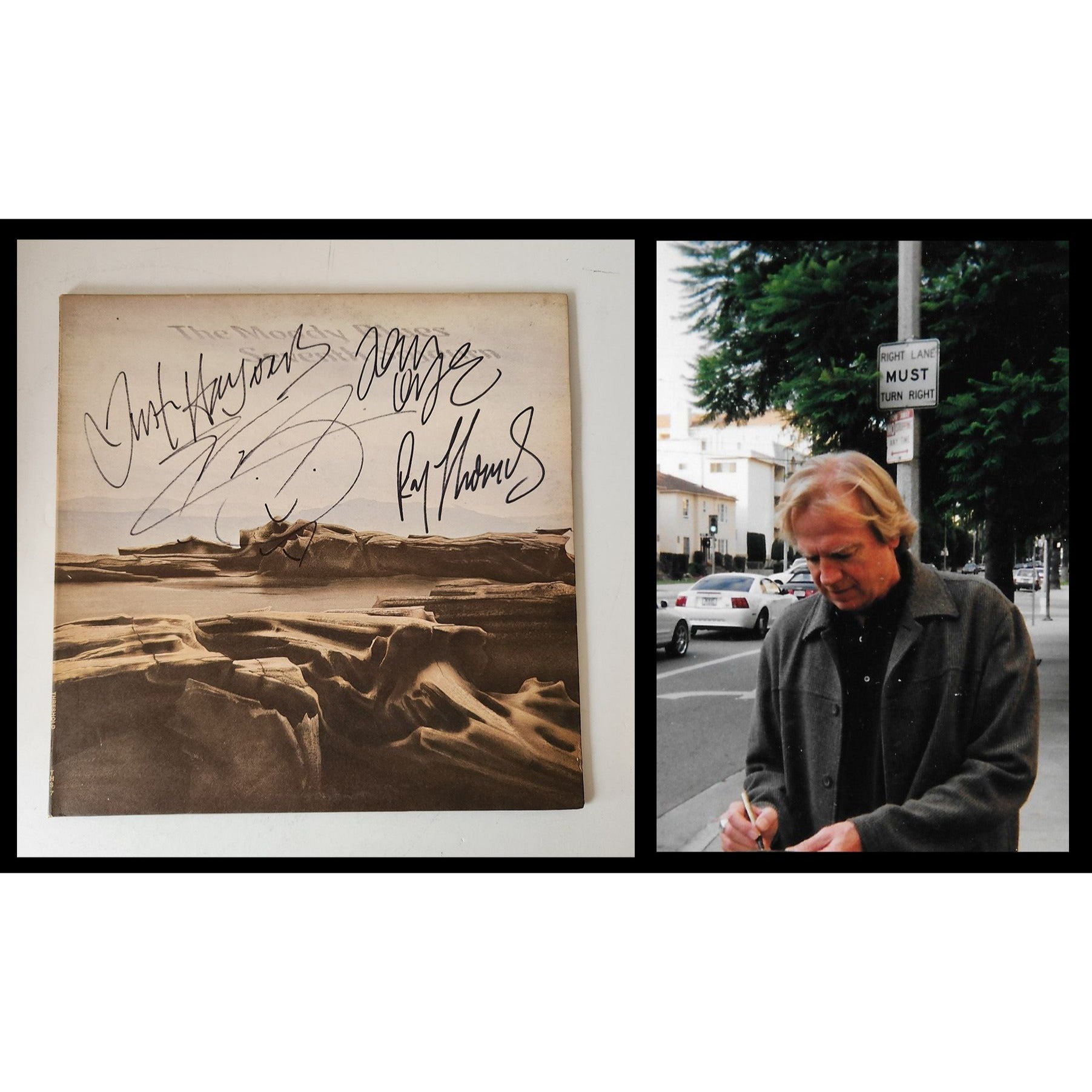 The Moody Blues Seventh Sojourn LP signed with proof