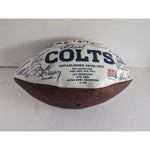 Load image into Gallery viewer, Indian Indianapolis Colts Peyton Manning Dallas Clark Reggie Wayne Jim Caldwell team signed football
