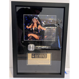 Beyoncé Knowles microphone One of a Kind signed and framed with proof