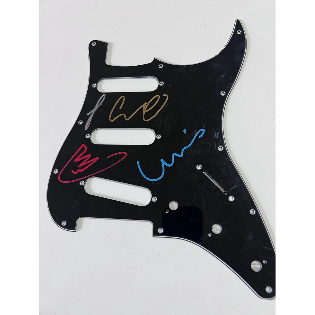 Chris Martin Coldplay electric guitar pickguard signed with proof