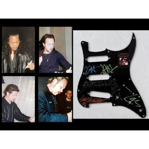 Metallica James Hetfield Lars Ulrich Kirk Hammett  Stratocaster electric pickguard signed with proof