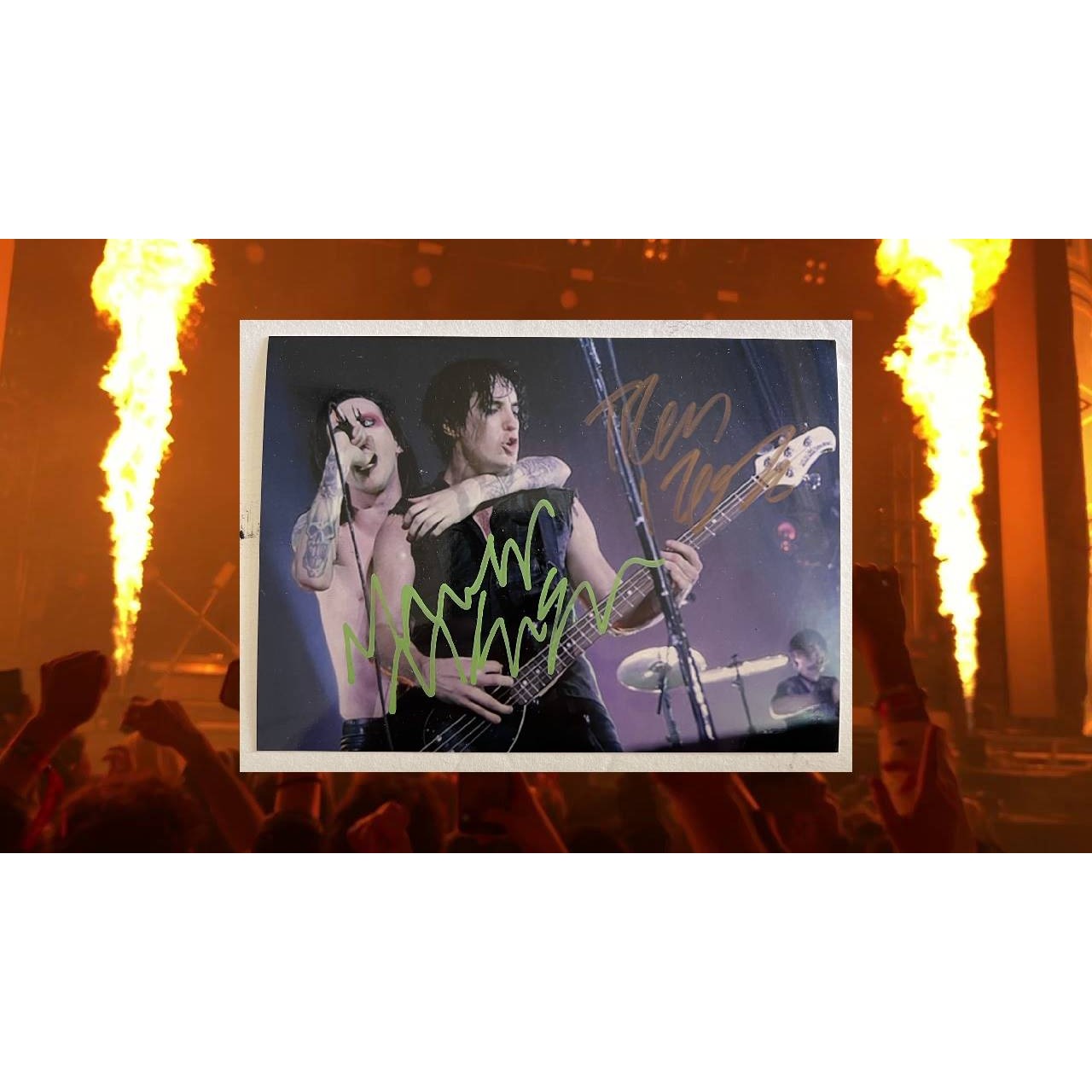 Brian Warner Marilyn Manson and Trent Reznor 5x7 photo signed with proof