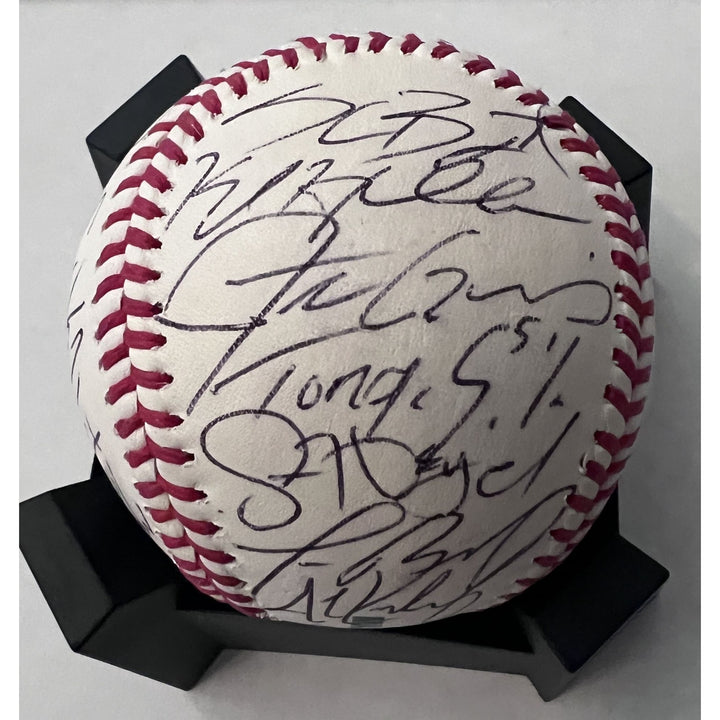 Anthony Rizzo Kris Bryant Joe Maddon Chicago Cubs World Series champions team signed baseball with proof