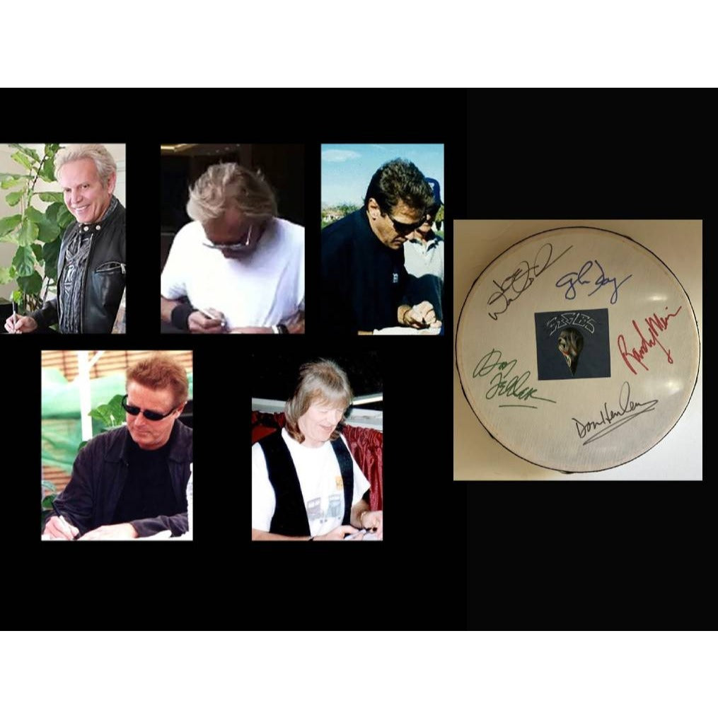 Don Henley Glenn Frey Joe Walsh Randy Meisner Don Felder the Eagles 14-in tambourine signed with proof