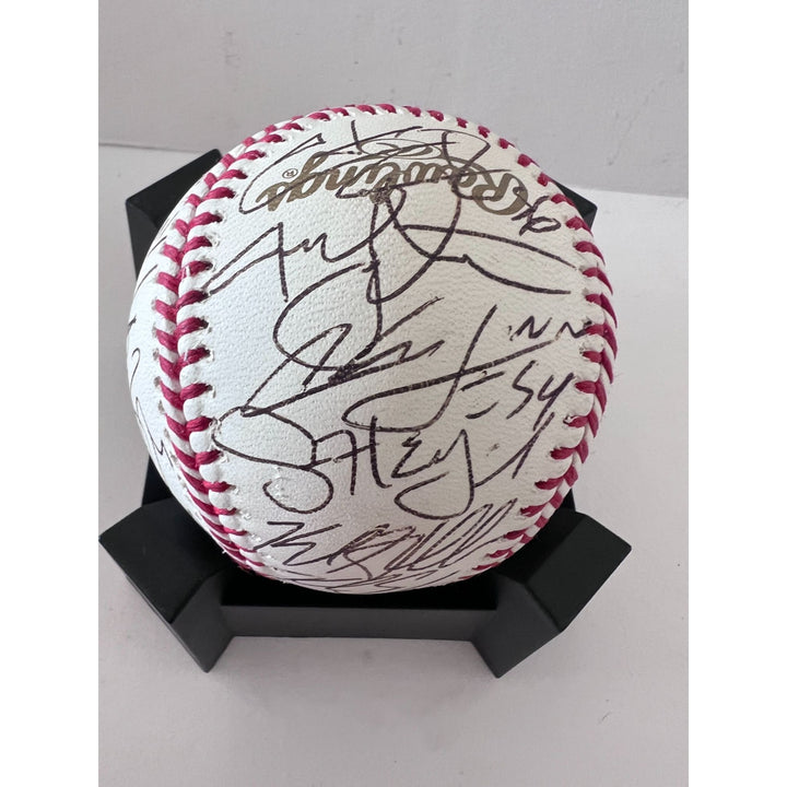 Chicago Cubs Anthony Rizzo 2016 World Series champions team signed Rawlings commemorative baseball with proof