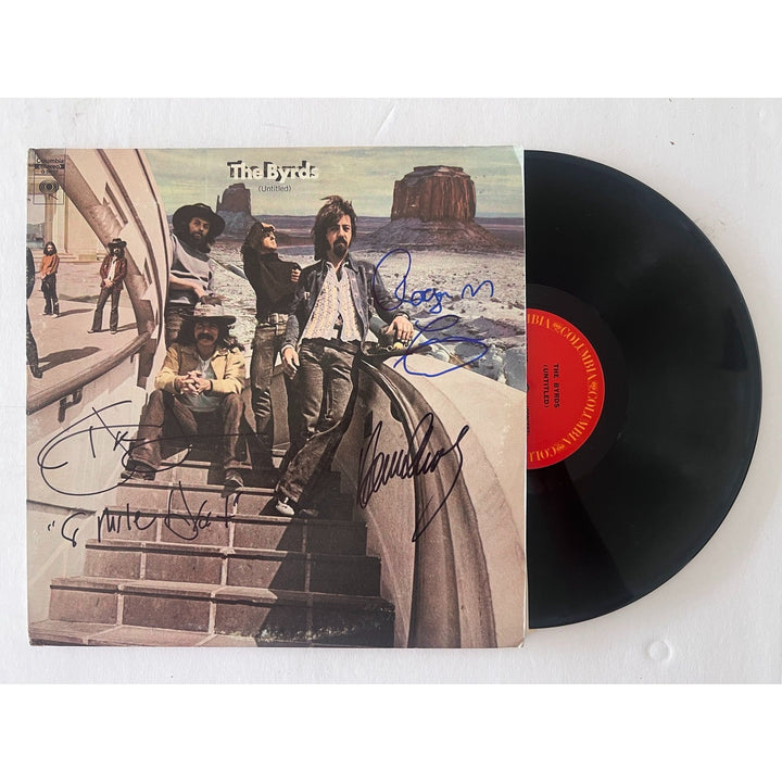 Roger McGuinn Clarence White Skip Battin Gene Parsons The Byrds Untitled original lp signed