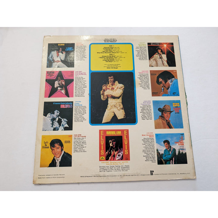 Elvis Presley Separate Ways 1972 original LP signed