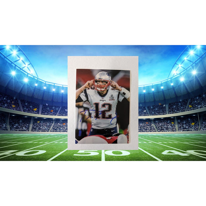 Tom Brady New England Patriots 5x7 photograph signed with proof