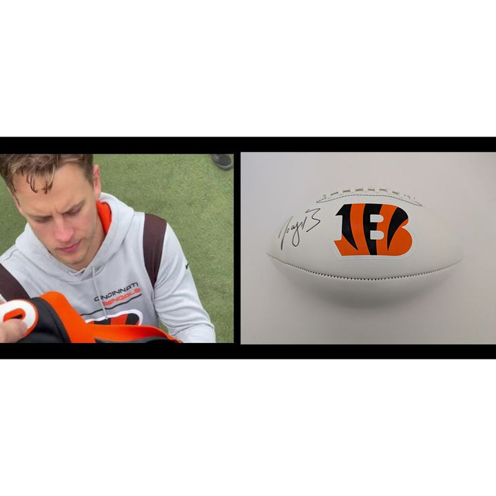 Cincinnati Bengals full size football Joe Burrow signed with proof