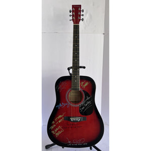 Don Henley Glenn Frey Bernie Laden Randy Meisner Joe Walsh Don Felder Vince Gill the Eagles full size acoustic guitar signed with proof