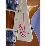 Load image into Gallery viewer, Tool  Maynard James Keenan Danny Carey Justin Chancellor Adam Jones Les Paul Gold top full size electric guitar signed with proof
