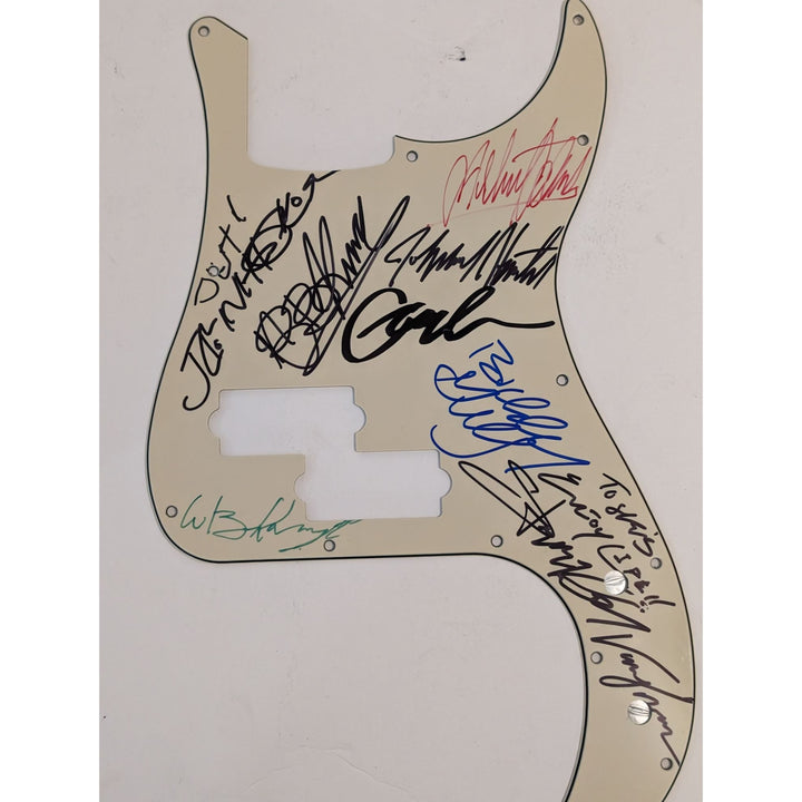 Stevie Ray Vaughan Johnny Winter BB King blues legends signed electric guitar pickguard signed with proof