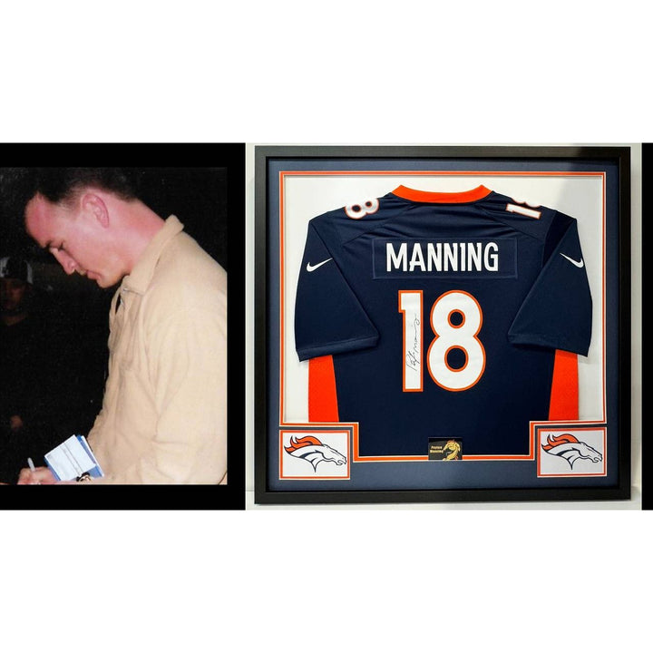 well Peyton Manning Denver Broncos game model jersey signed and framed with proof