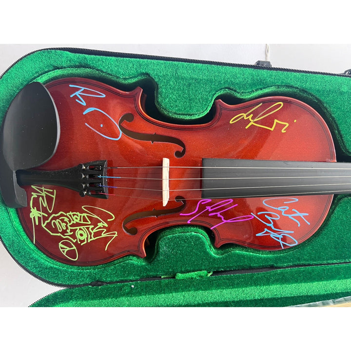 Dave Mathews with sketch Stephan Lessard Boyd Tinsley LeRoi Moore Carter Beauford exceptional violin with case signed with proof