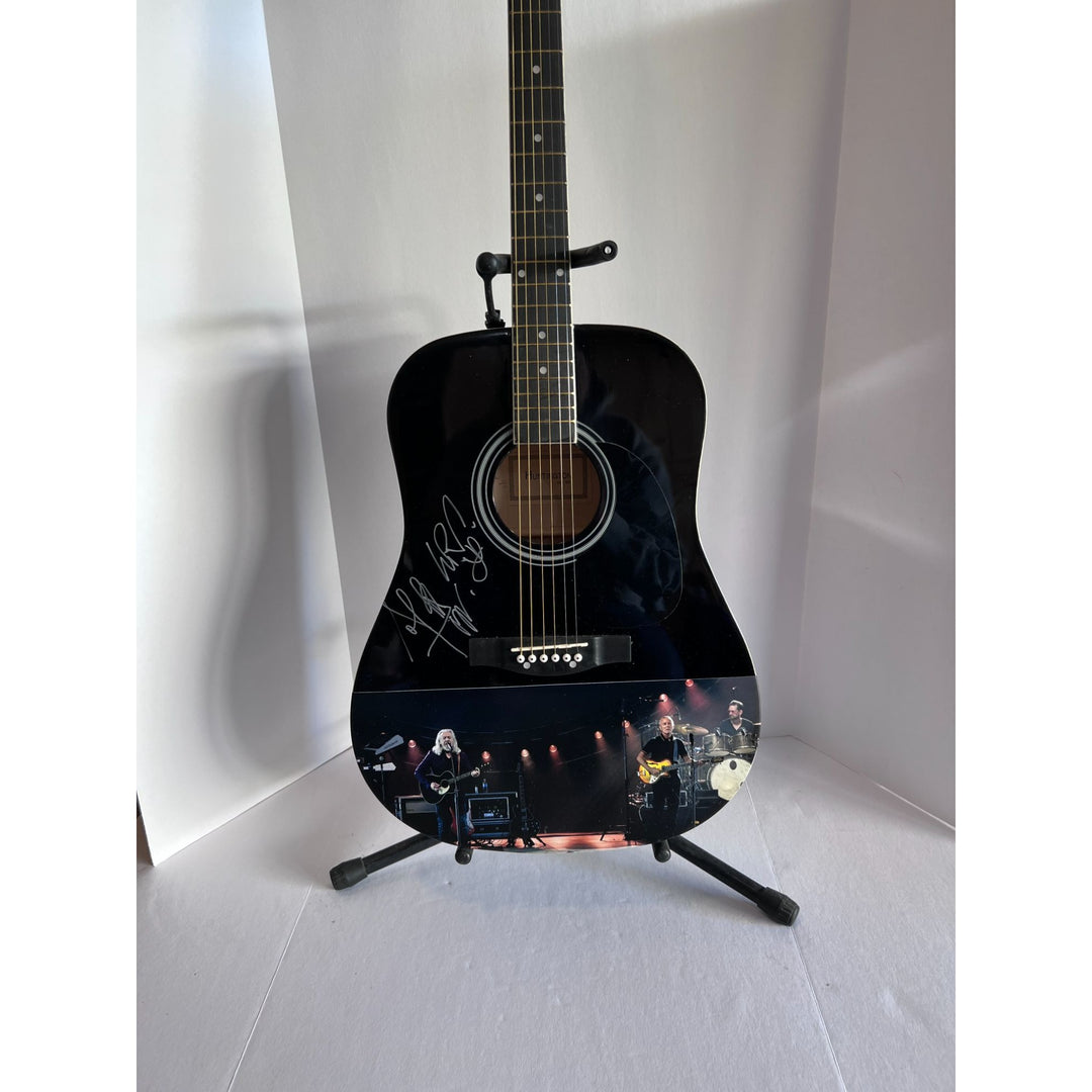 Tears for fears full-size black acoustic one of a kind guitar signed with proof