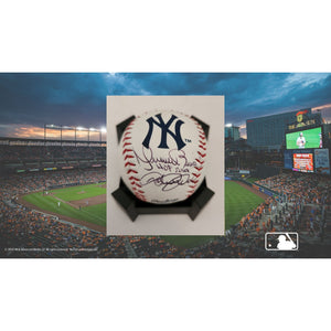 Derek Jeter Mariano Rivera New York Yankees Rawlings Baseball signed with proof