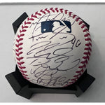 Load image into Gallery viewer, Anthony Rizzo Kris Bryant Joe Maddon Chicago Cubs World Series champions team signed baseball with proof
