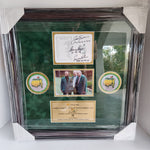 Load image into Gallery viewer, Jack Nicklaus Arnold Palmer Gary Player Masters Golf scorecard signed and framed 23.5x22.5 with proof
