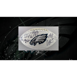 Philadelphia Eagles Carson Wentz Alshon Jeffery LeGarrette Blount full size logo football signed