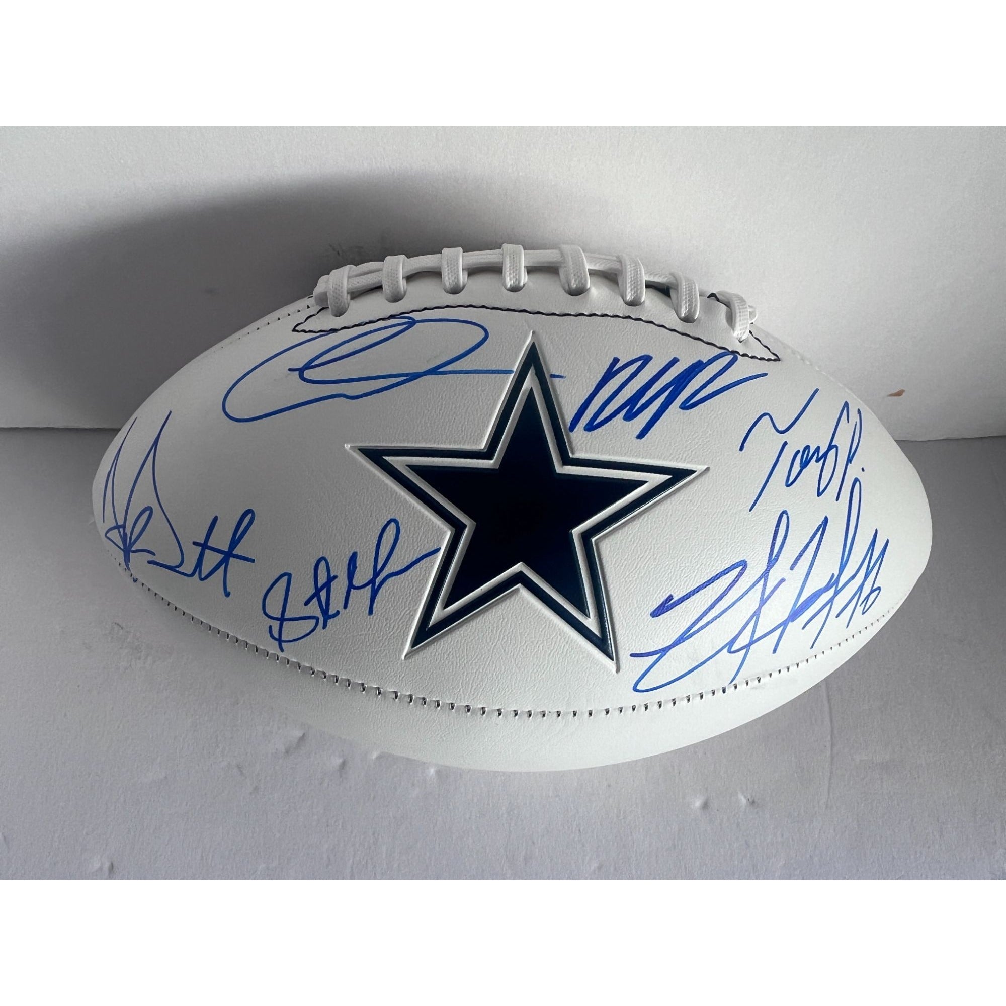 Dallas Cowboys Micah Parsons Cee Dee Lamb Dak Prescott Stephon Gilmore  Zack Martin Tony Pollard  full size football signed with proof