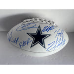 Load image into Gallery viewer, Dallas Cowboys Micah Parsons Cee Dee Lamb Dak Prescott Stephon Gilmore  Zack Martin Tony Pollard  full size football signed with proof
