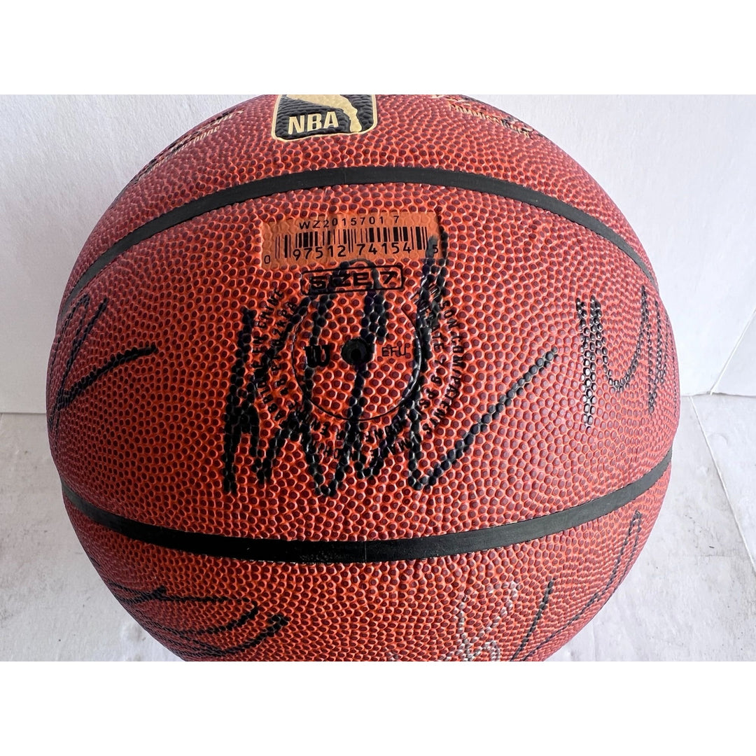 Minnesota Timberwolves 2023-24 Rudy Gobert, Mike Conley , Jaylen Clark, Anthony Edwards, NBA full size basketball signed by complete team