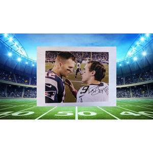 Drew Brees New Orleans Saints Tom Brady New England Patriots 8x10 photo signed with proof
