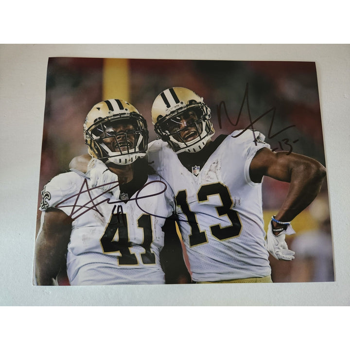 Alvin Kamara and Michael Thomas 8x10 photo signed