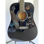 Load image into Gallery viewer, U2 Bono the edge Larry Mullen Adam Clayton Huntington full size acoustic guitar signed with proof
