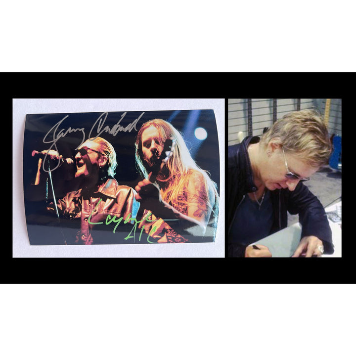 Alice in Chains Jerry Cantrell Lane Staley 5x7 photograph signed with proof